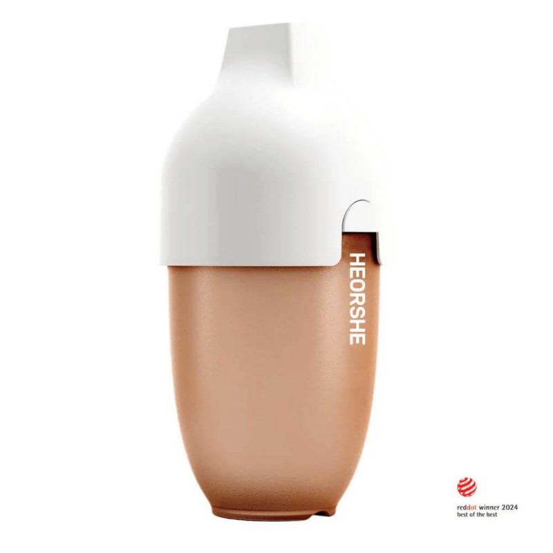 HEORSHE 240 ml silikoninis buteliukas kūdikiui Ultra Wide Neck, baltas