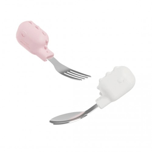 HEORSHE pirmieji įrankiai kūdikiui, rausva/balta