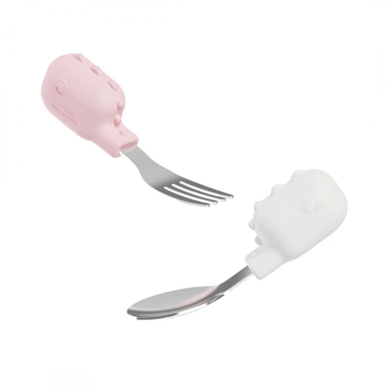 HEORSHE pirmieji įrankiai kūdikiui, rausva/balta