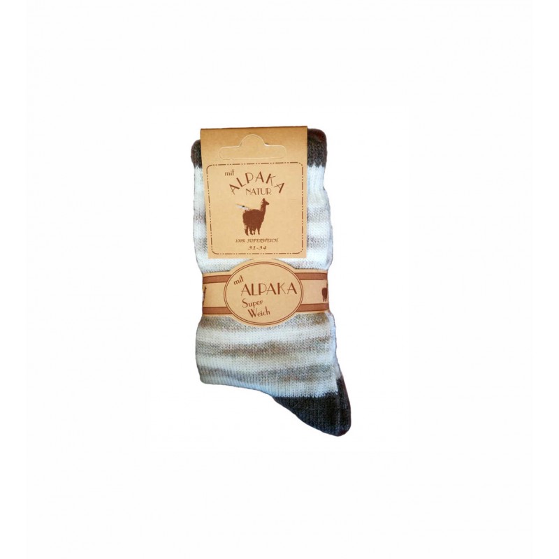 WOWERAT kojinės su alpakos vilna (rausva/balta), 1 pora