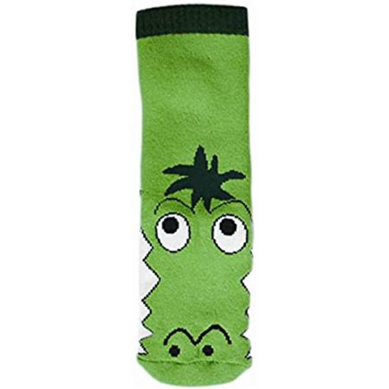 WOWERAT kojinės-tapukai su guminiu padu “Crocodile” (žalios)