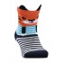 WOWERAT plonos dryžuotos kojinės "3D" (oranžinė/juoda)