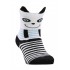 WOWERAT plonos dryžuotos kojinės "3D" (balta/juoda)
