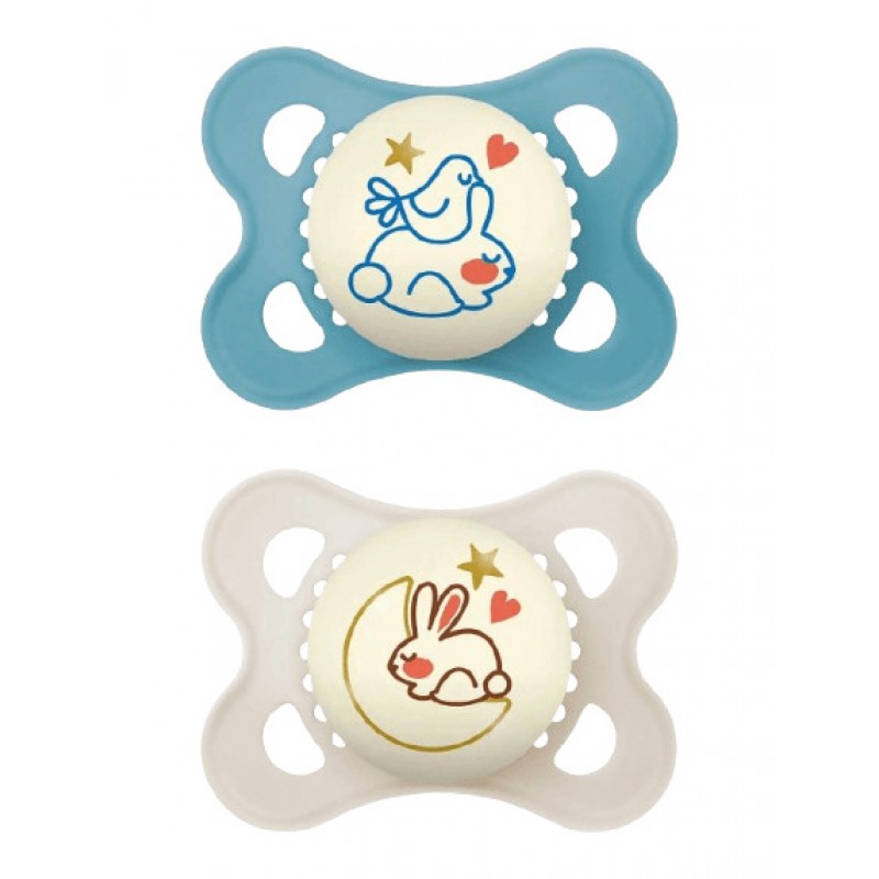 MAM 0-6 mėn. čiulptukai ORIGINAL NIGHT blue, 2 vnt. MAM 0-6 mėn. čiulptukai ORIGINAL NIGHT blue, 2 vnt.