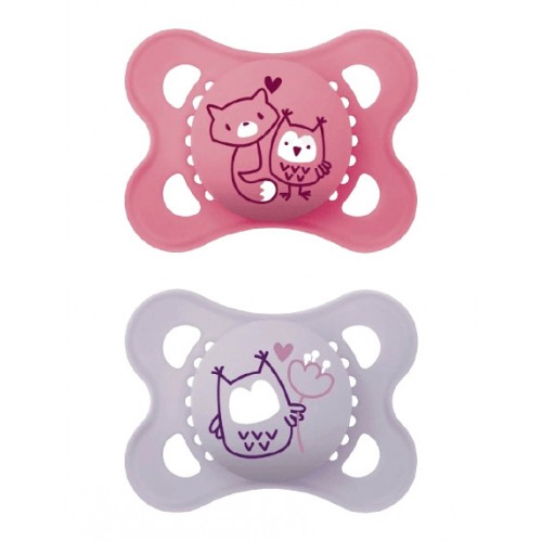 MAM 0-6 mėn. čiulptukai ORIGINAL pink, 2 vnt.