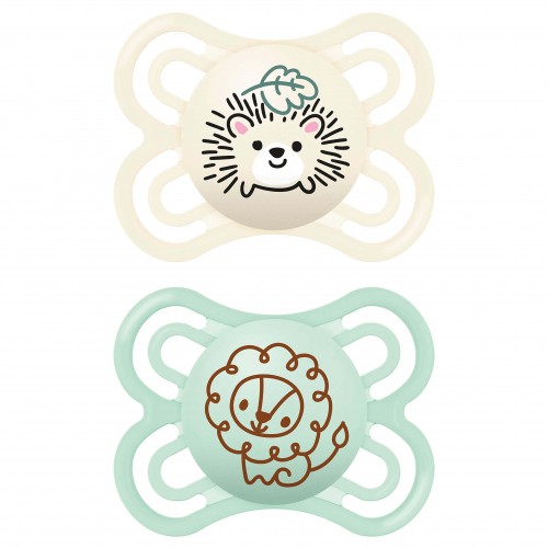 MAM 0-6 mėn. čiulptukai PERFECT mint, 2 vnt.