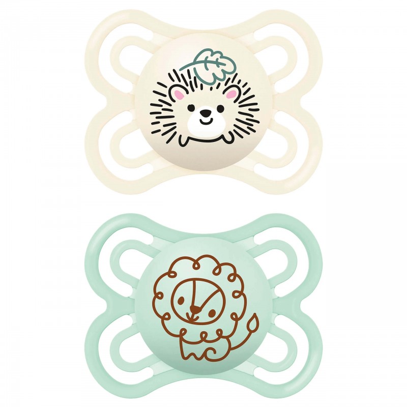 MAM 0-6 mėn. čiulptukai PERFECT mint, 2 vnt. MAM 0-6 mėn. čiulptukai PERFECT mint, 2 vnt.