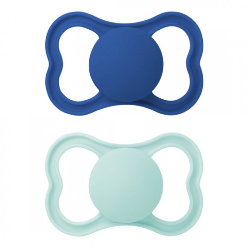 MAM 6-16 mėn. silikoniniai čiulptukai AIR BLUE, 2 vnt.