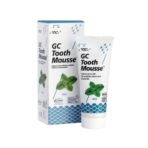 GC TOOTH MOUSSE remineralizuojantis dantų kremas be fluoro, 35 ml, Mėtų skonio