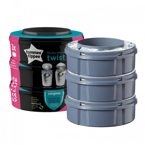 TOMMEE TIPPEE SANGENIC sauskelnių konteinerio kasetės, 3 vnt.