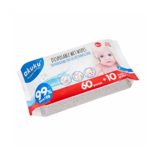 AKUKU drėgnos servetėlės, 70 vnt., A0031