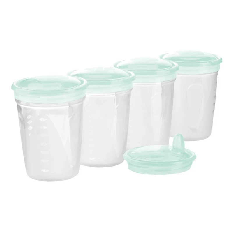 BABYONO indeliai pienui/maistui 200 ml. 4 vnt., mėtiniai