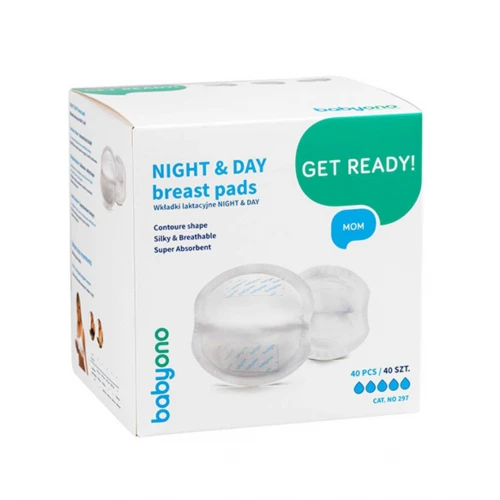 BABYONO vienkartiniai įklotai į liemenėlę NIGHT & DAY, 40 vnt.