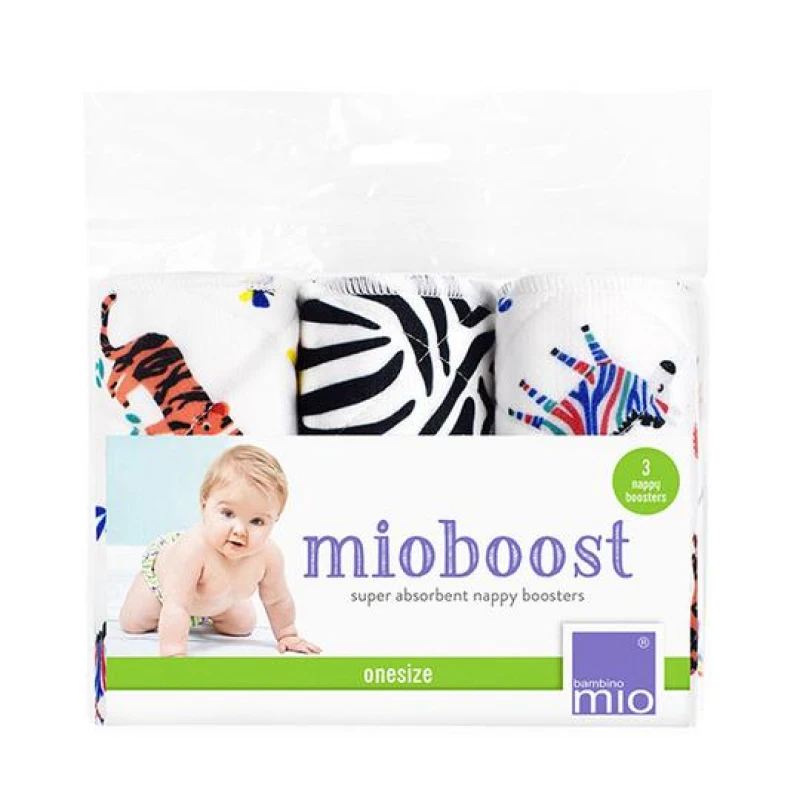 BAMBINO MIO daugkartiniai sauskelnių įdėklai MIOBOOST, Savanna Stripes, 3 vnt. 