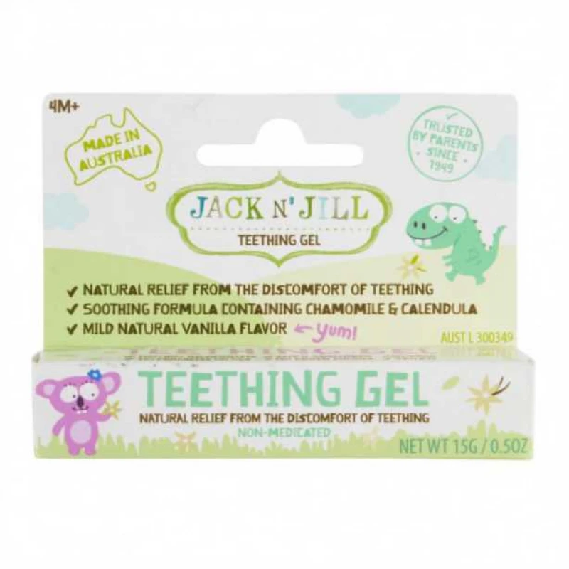 JACK N' JILL natūralus gelis dygstant dantukams, 15 g.