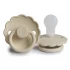 FRIGG 0-6 mėn. silikoninis čiulptukas DAISY, Cream