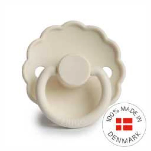 FRIGG 0-6 mėn. silikoninis čiulptukas DAISY, Cream