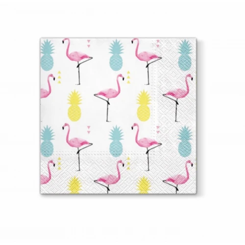 ROXAN popierinės servetėlės PINEAPPLE AND FLAMINGO