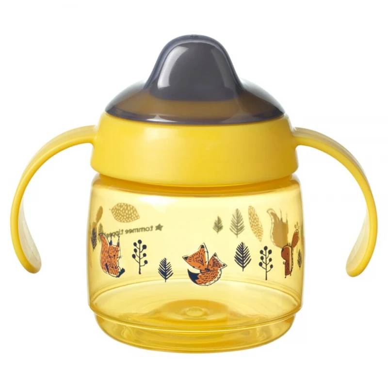 TOMMEE TIPPEE 190 ml 4+ mėn. WEANING SIPPEE puodelis – gertuvė, geltona