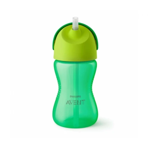 AVENT 12+ mėn. puodelis su šiaudeliu 300 ml, žalias
