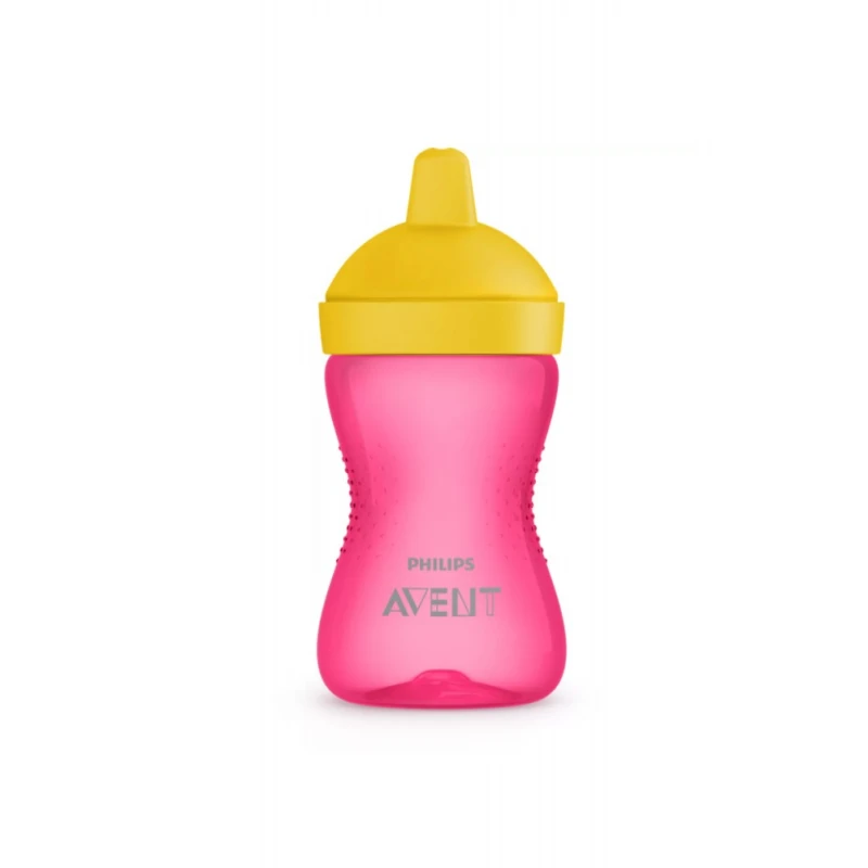 AVENT puodelis kietu snapeliu, 300 ml, rožinis