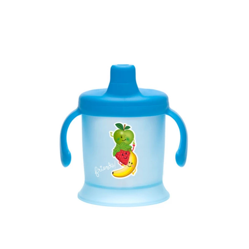 BAMBINO 200 ml gertuvė SIP-NOT-DRIP, mėlyna