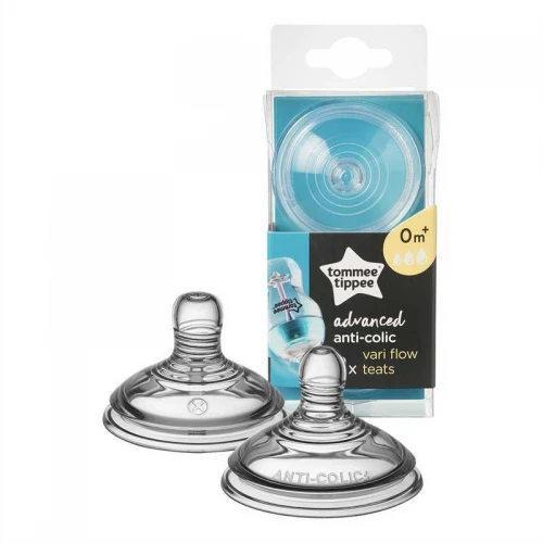 TOMMEE TIPPEE 0+ ADVANCED Anti-colic kintamos tėkmės žindukai, 2 vnt. 