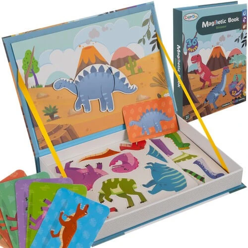 KRUZZEL magnetinė dėlionė DINOZAURAI