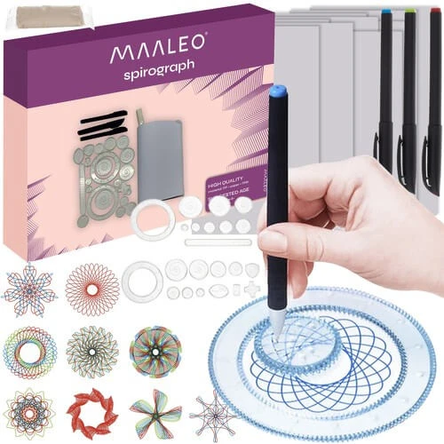 MAALEO piešimo spiralėmis rinkinys SPIROGRAPH 