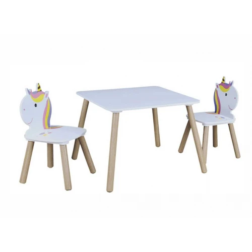 HOME DECO FACTORY vaikiškas staliukas su 2 kėdėmis VIENARAGIS