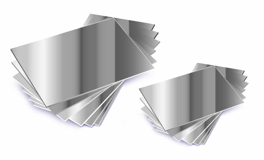 TICKIT plastikiniai veidrodžiai A6, 150x100 mm,10 vnt.