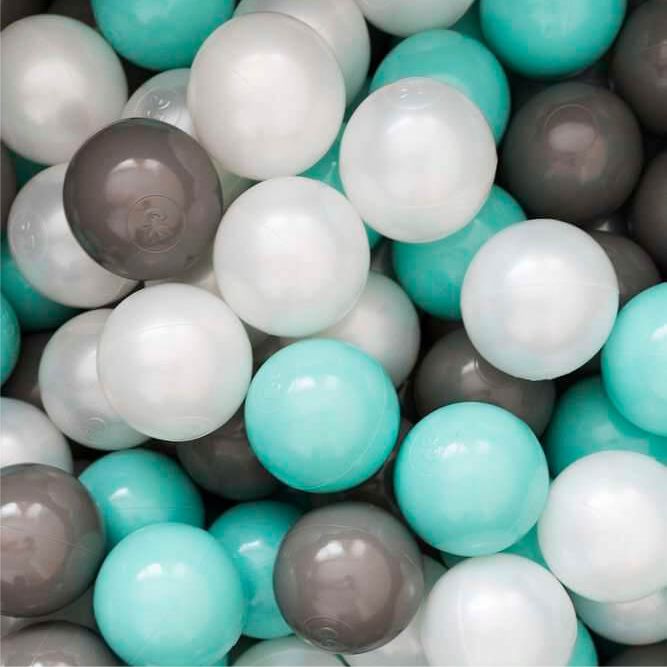 FLUMI kamuoliukai Mint/Dark grey/Pearl, 200 vnt.
