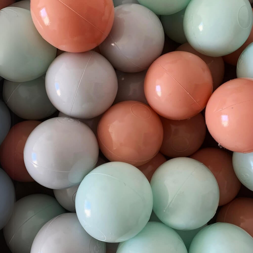FLUMI kamuoliukai Mint/Peach/Pearl, 200 vnt.