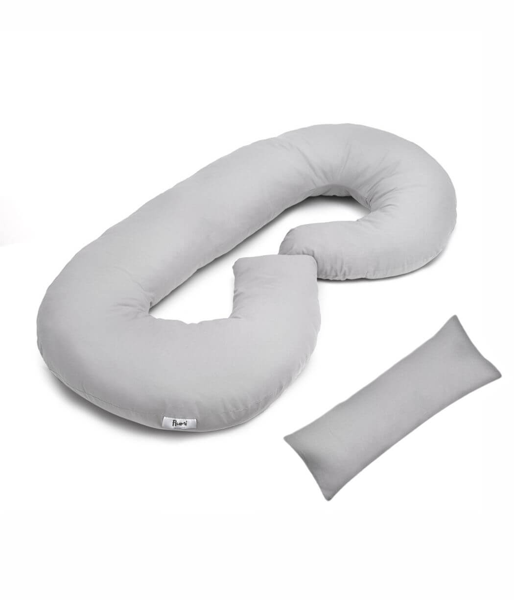 FLUMI nėščiosios ir maitinimo pagalvė TYPE C, Light Grey
