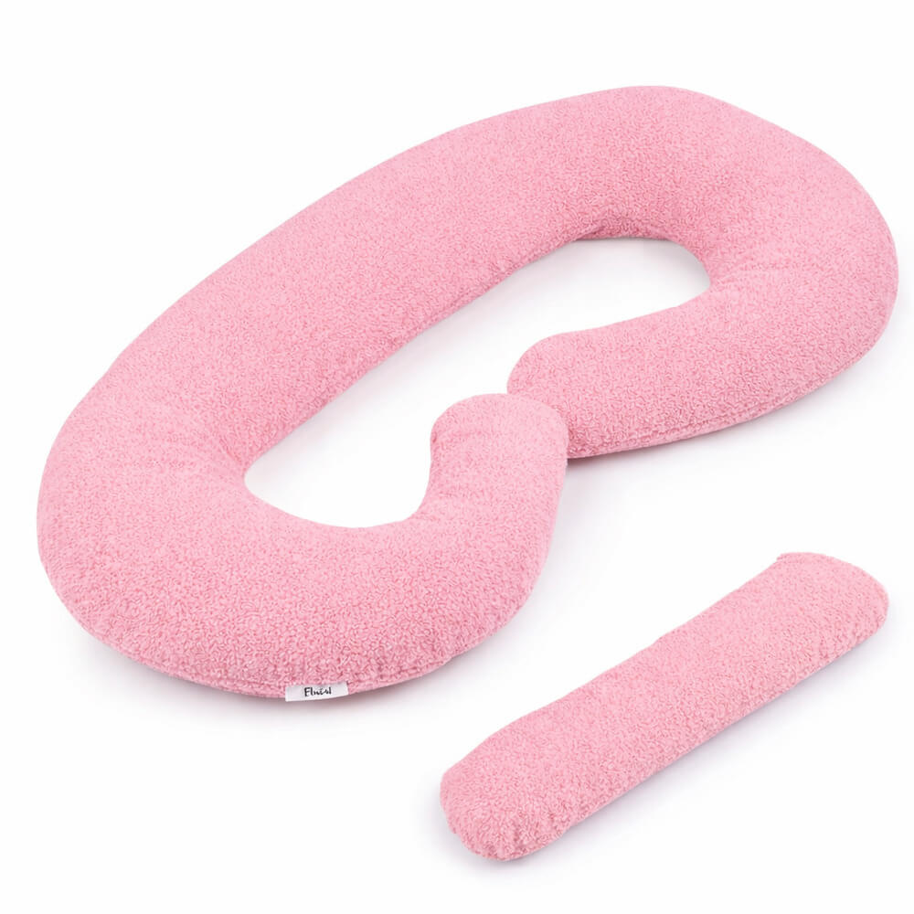 FLUMI nėščiosios ir maitinimo pagalvė TYPE C TEDDY, Pink