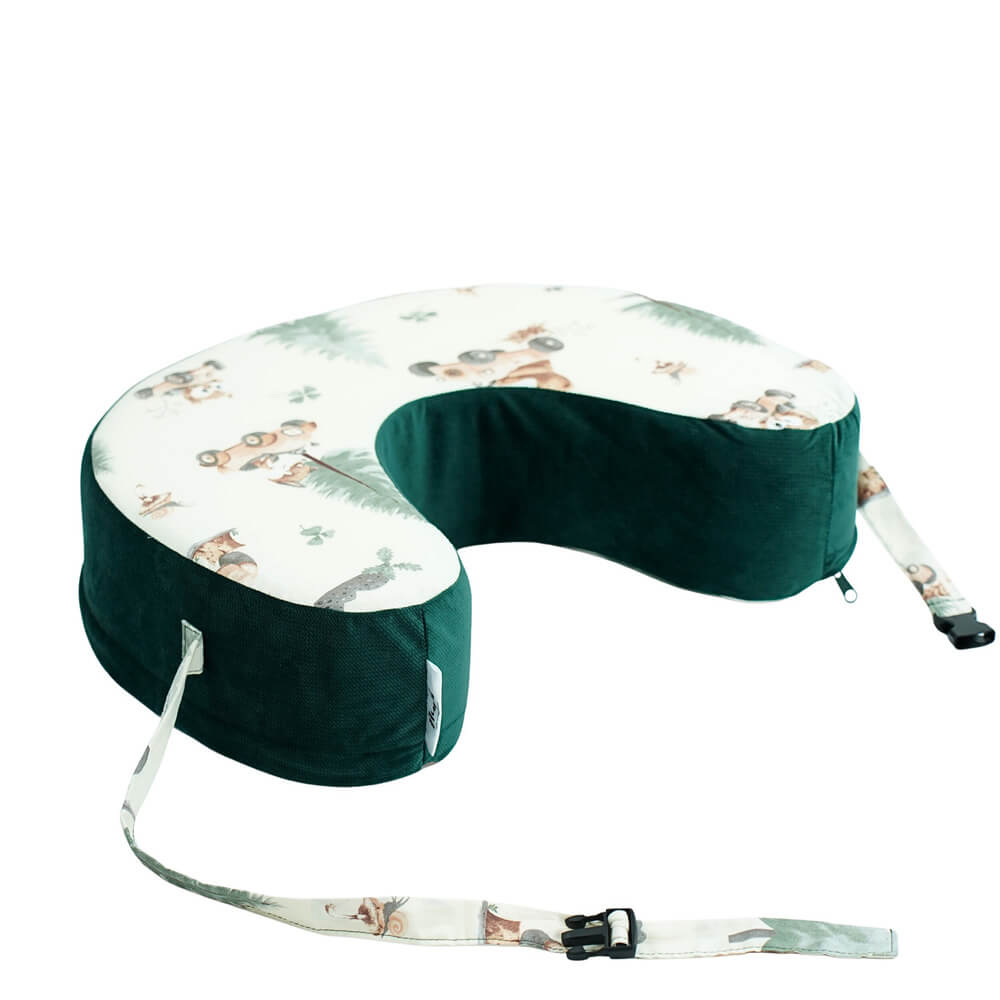 FLUMI maitinimo pagalvė FASOLKA, Green Animals