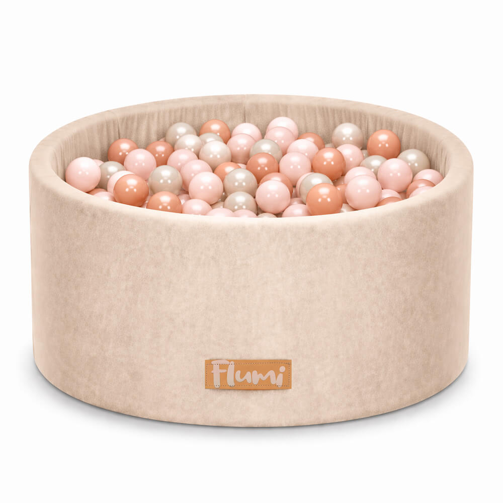 FLUMI personalizuotas kamuoliukų baseinas + 200 kamuoliukų, Beige