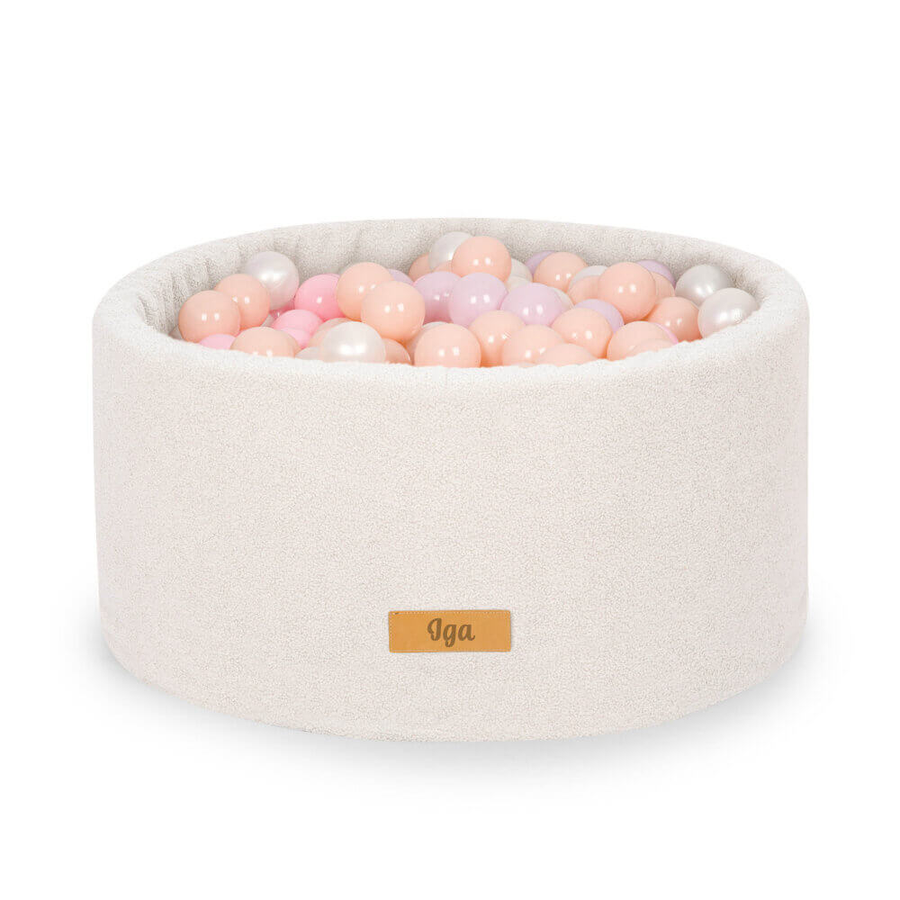 FLUMI personalizuotas kamuoliukų baseinas + 200 kamuoliukų TEDDY, Light Beige