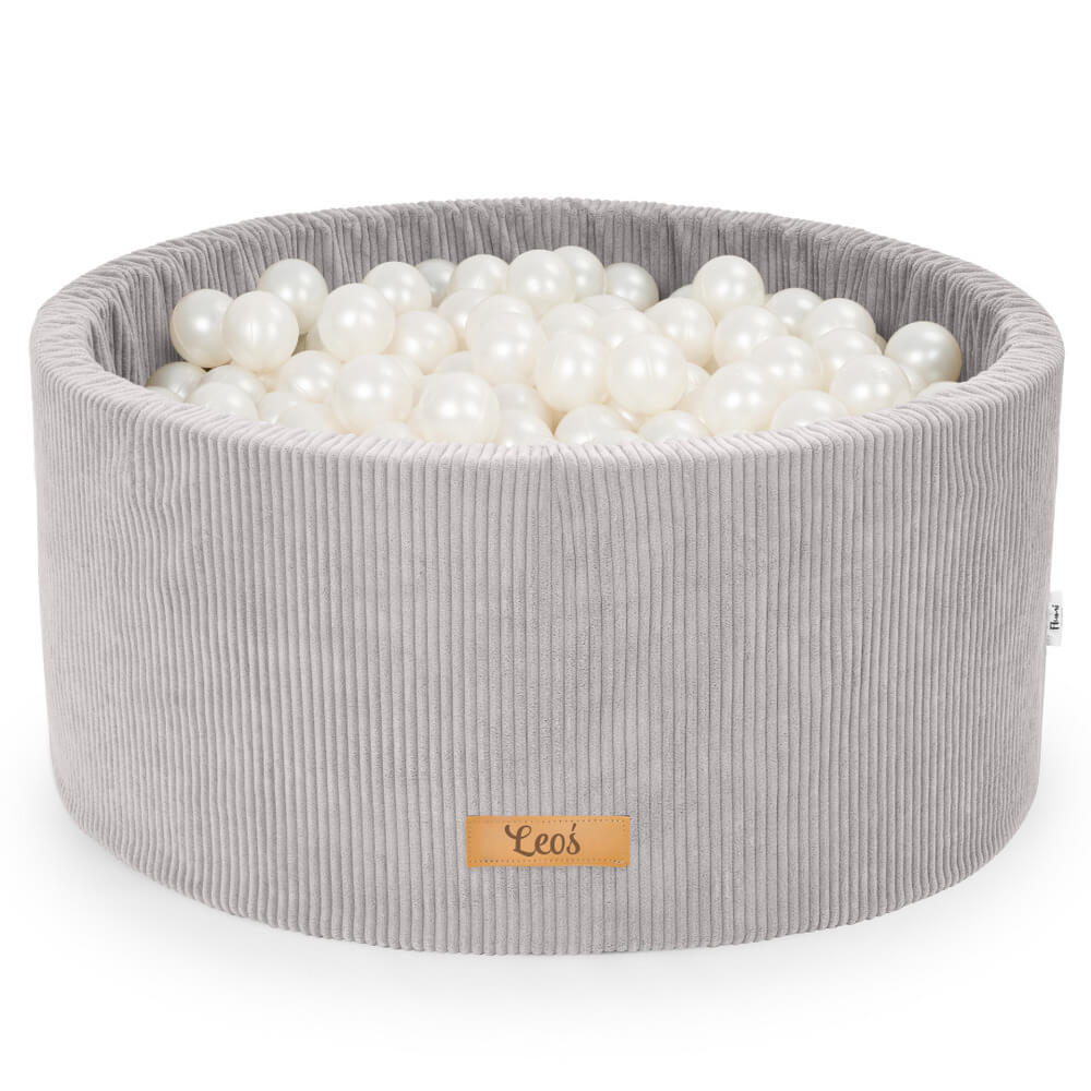 FLUMI personalizuotas kamuoliukų baseinas + 200 kamuoliukų VELOUR, Grey