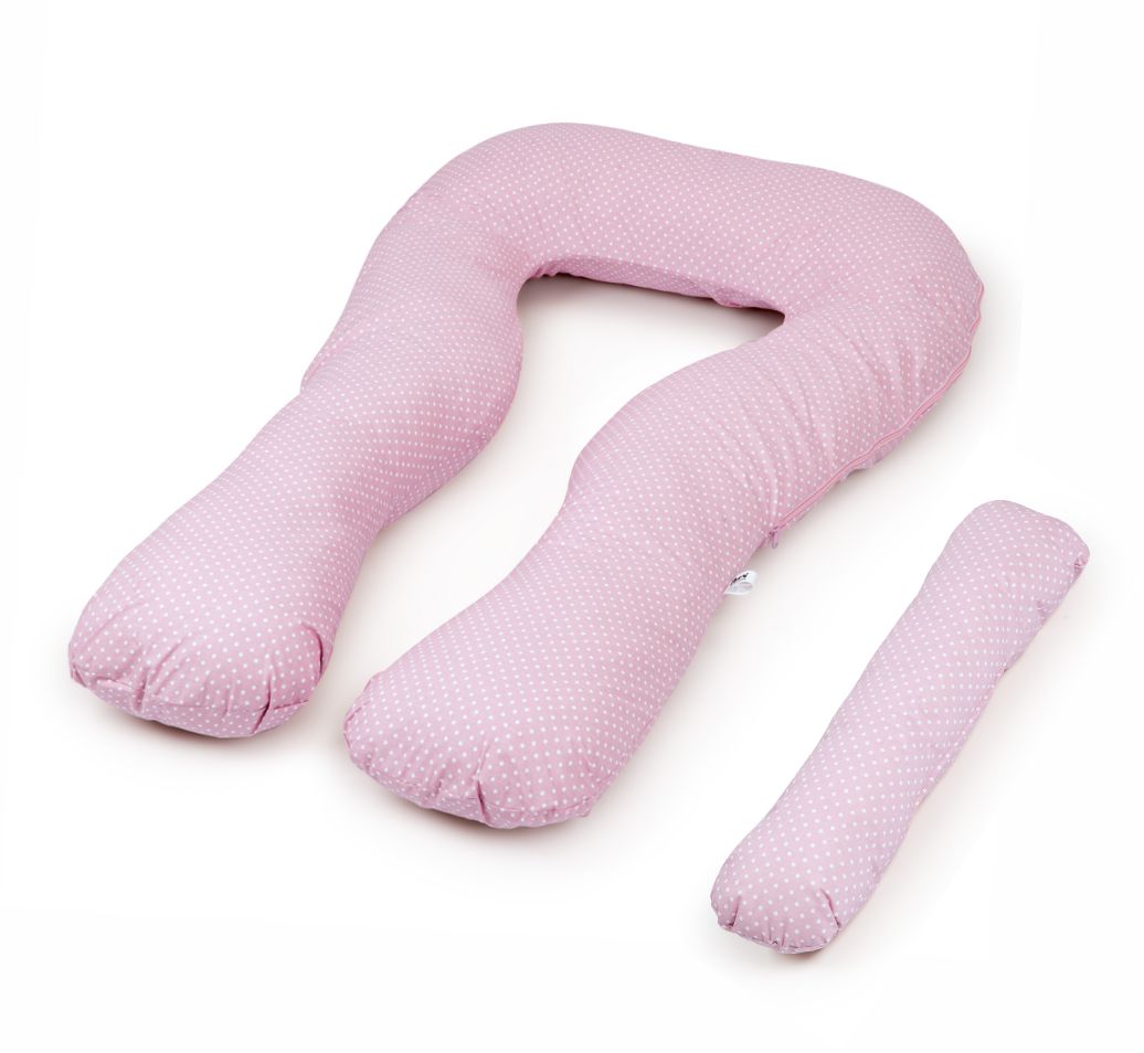 FLUMI nėščiosios ir maitinimo pagalvė TYPE U, Pink Dots