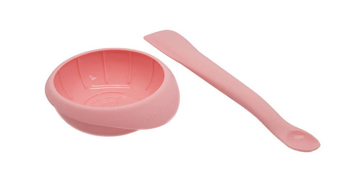 MARCUS&amp;MARCUS šaukšto su trintuvu ir dubenėlio rinkinys PINK