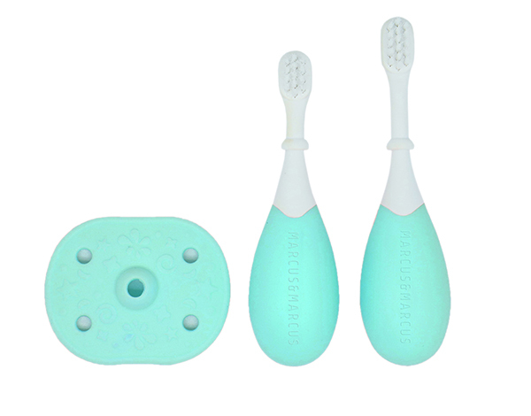 MARCUS&amp;MARCUS 3 etapų dantų šepetėlių rinkinys BLUE