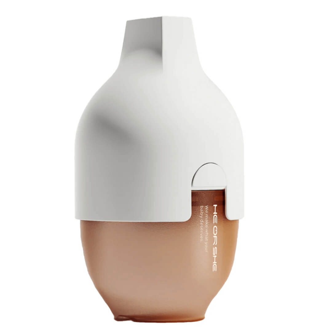 HEORSHE 160 ml silikoninis buteliukas kūdikiui Ultra Wide Neck, baltas