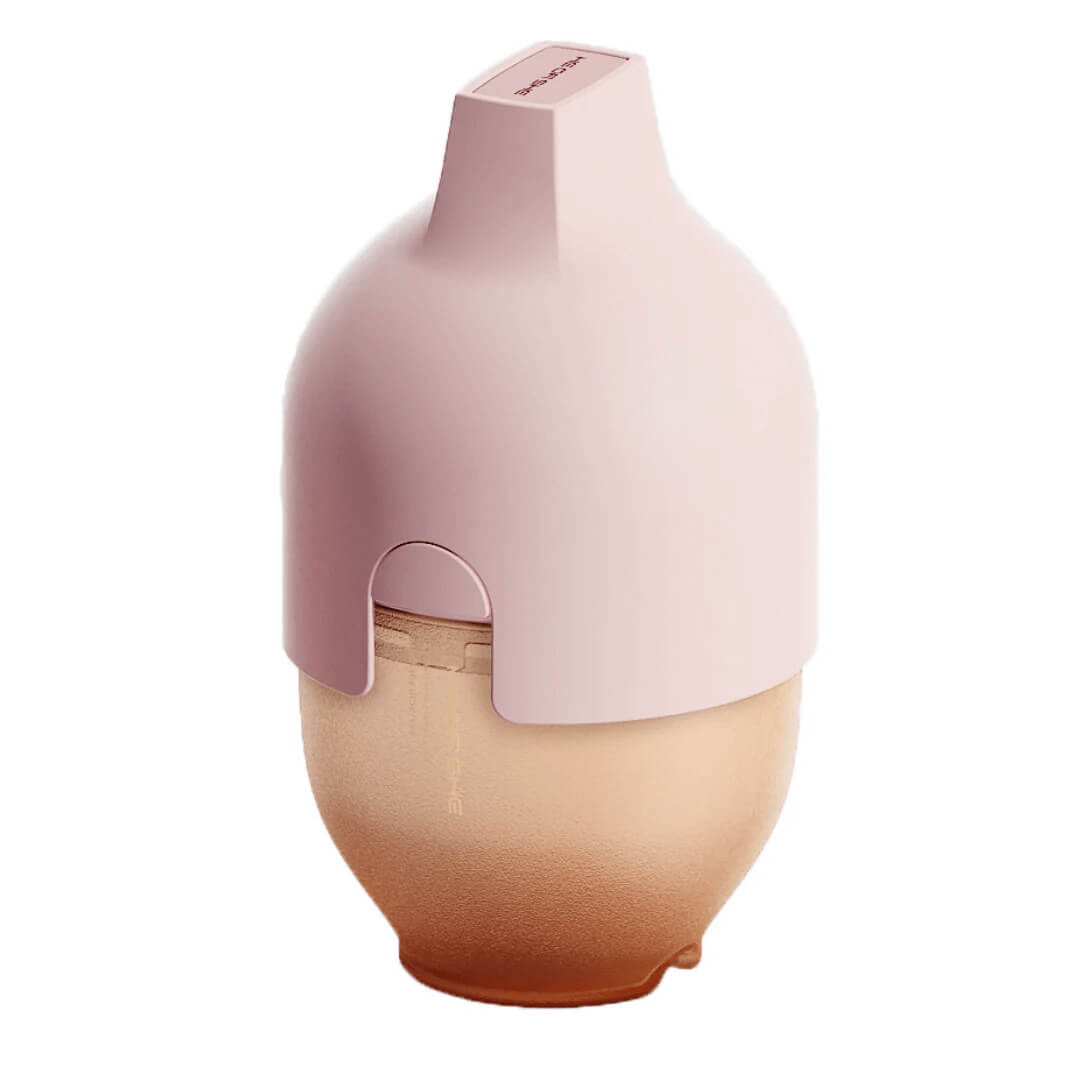 HEORSHE 160 ml silikoninis buteliukas kūdikiui Ultra Wide Neck, rožinis