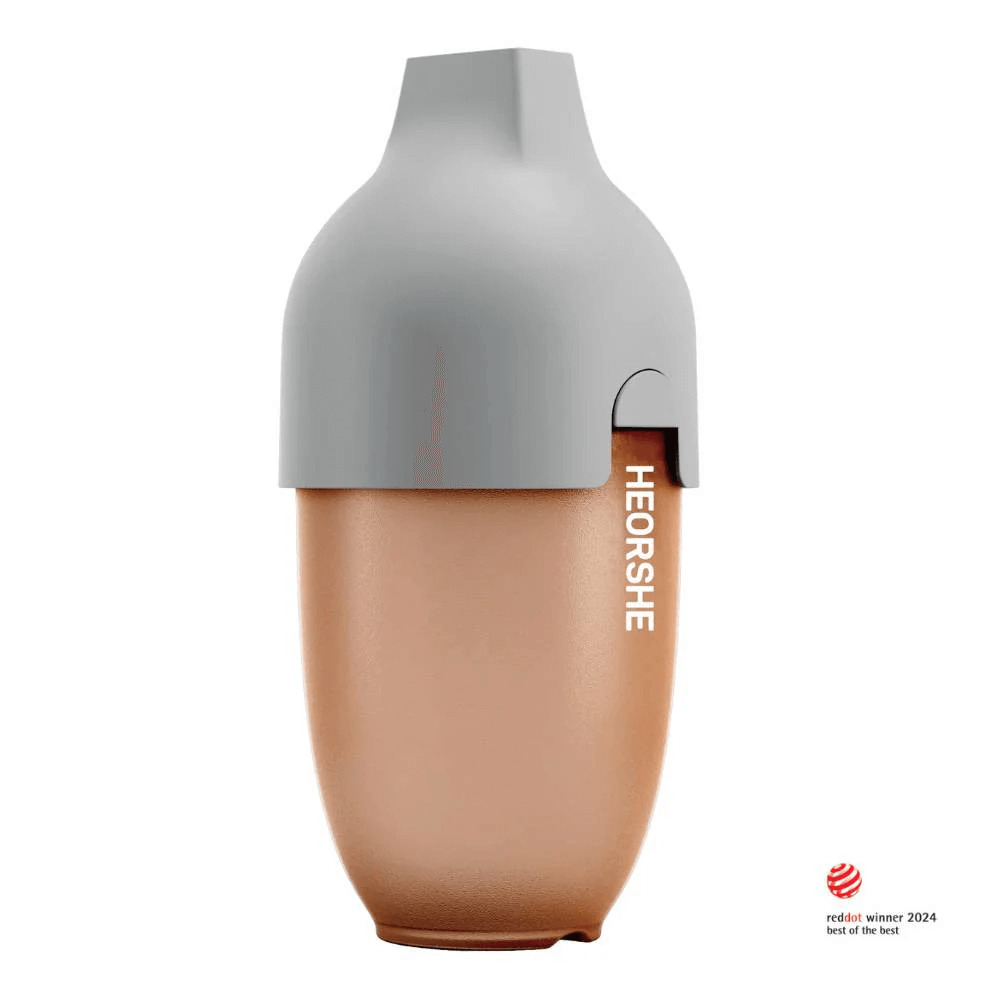 HEORSHE 240 ml silikoninis buteliukas kūdikiui Ultra Wide Neck, pilkas