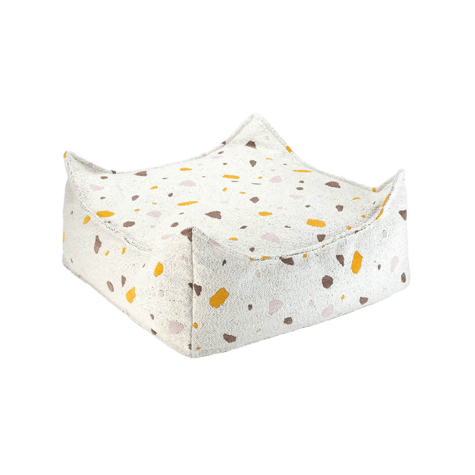 WIGIWAMA kvadratinis pufas TERRAZZO, Marble